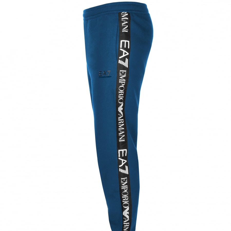Alternative Image for ProductEA7 Emporio Armani Tape Logo Jogging Bottoms Blue3